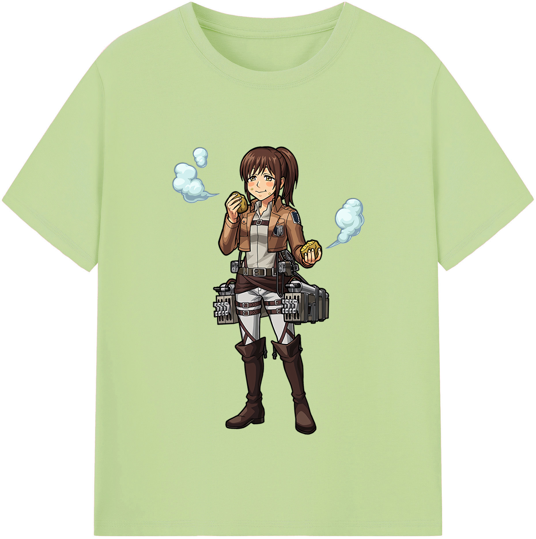 （画像用） 進撃の巨人 サシャ·ブラウス Attack on Titan Sasha Blaus 綿100％半袖Tシャツ（フロントプリント）